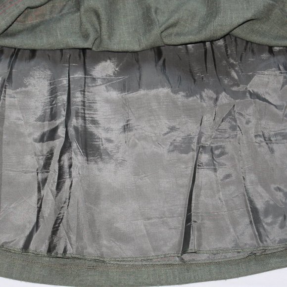 Vintage German Dirndl Green Red Linen Blend Octoberfest Skirt XS/S 25" Waist - Picture 8 of 10